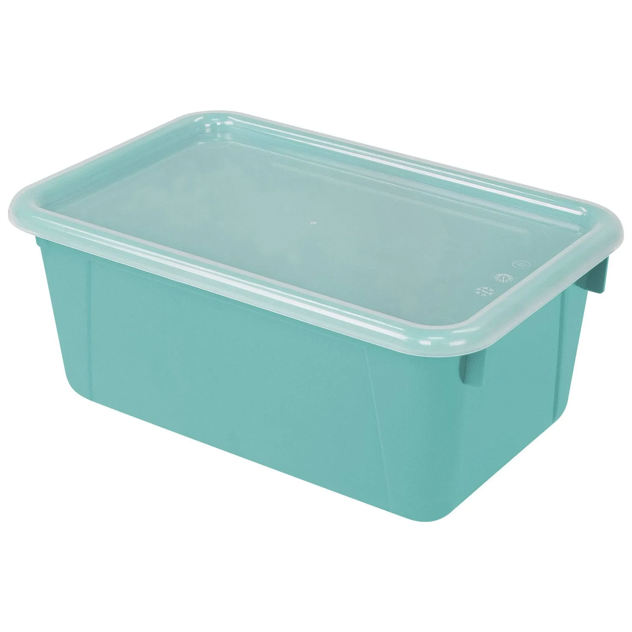 Storex Industries Storex Small Cubby Bin W/Cover 12.2"X7.8"X5.1", Green