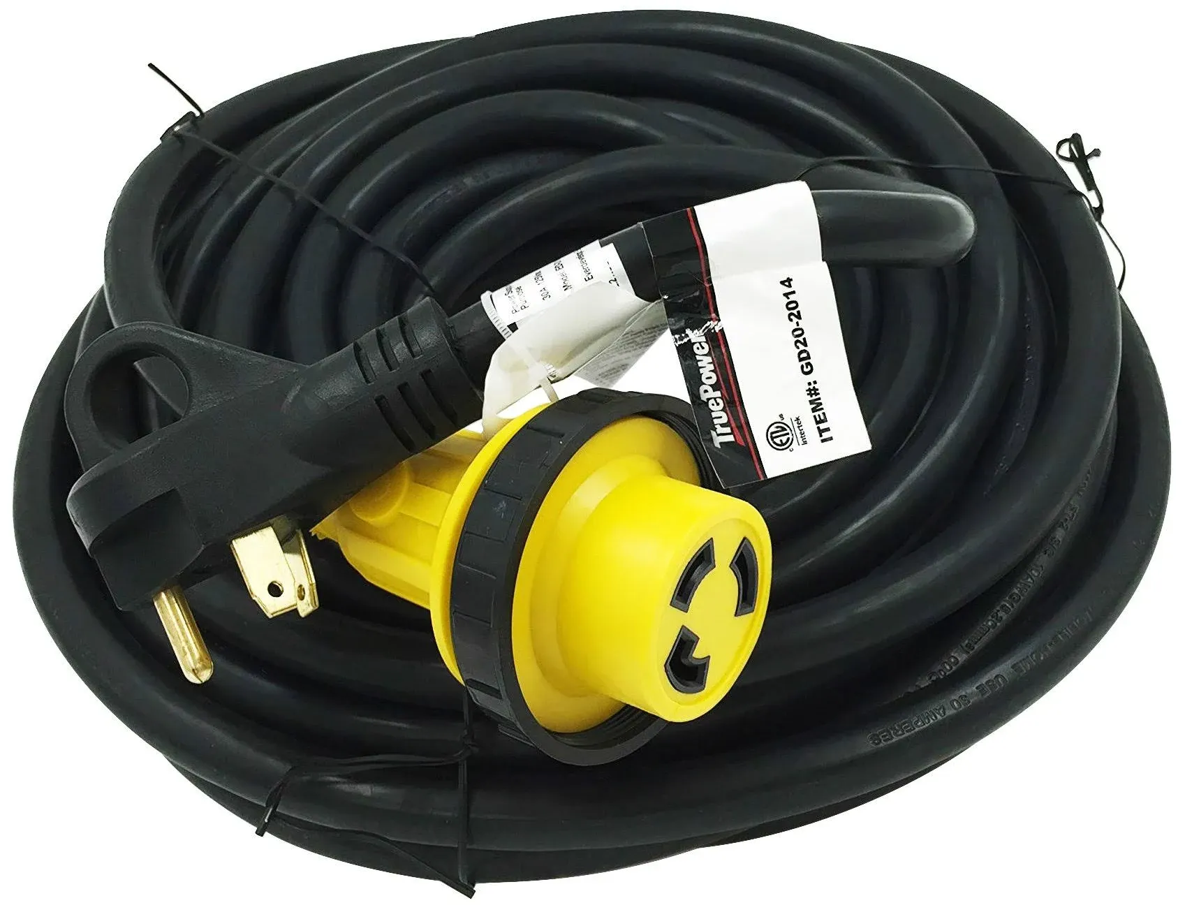 TruePower New! 50' RV / Camper / Trailer / 5th Wheel Extension Cord w/ Twist Lock ...