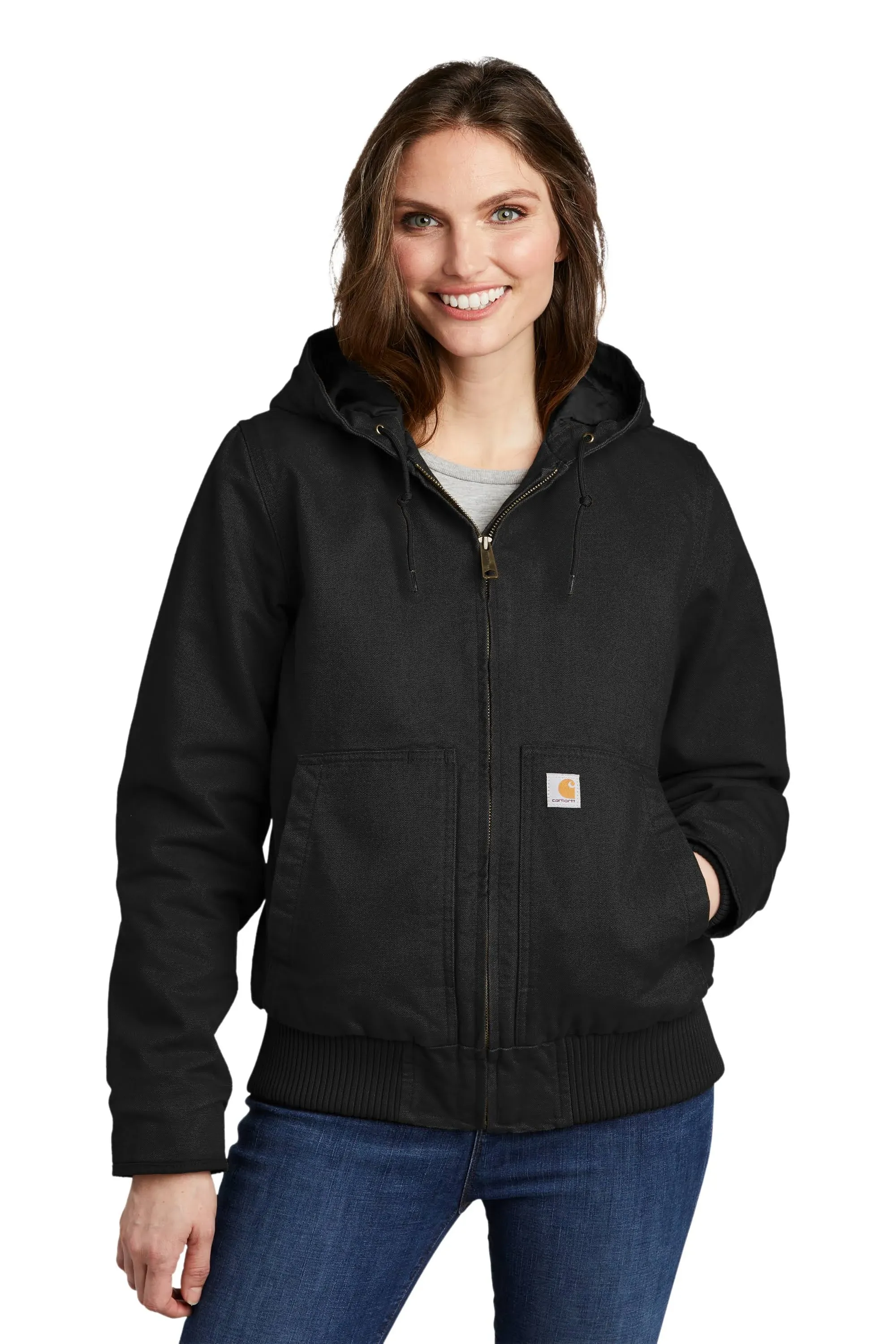 Carhartt Women's Washed Duck Active Insulated Jacket, Black