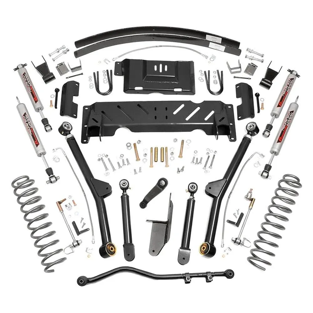 Rough Country 4.5in Jeep Long Arm Suspension Lift Kit (84-01 XJ Cherokee-2.5L/4 ...