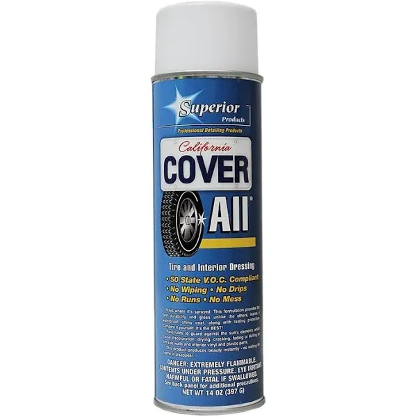 Superior Products California Cover All High Gloss Tire Dressing  Spray 14oz