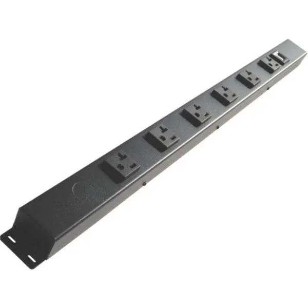 X1 HTU206V1 24 in., 20A 6 Outlets Hardwired Power Strip with USB