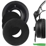 Geekria Comfort Velour Replacement Ear Pads for Sennheiser HD25-1, Hd25, HD25SP, 25sp-ii Headphones Earpads, Headset Ear Cushion Repair Parts (Black)