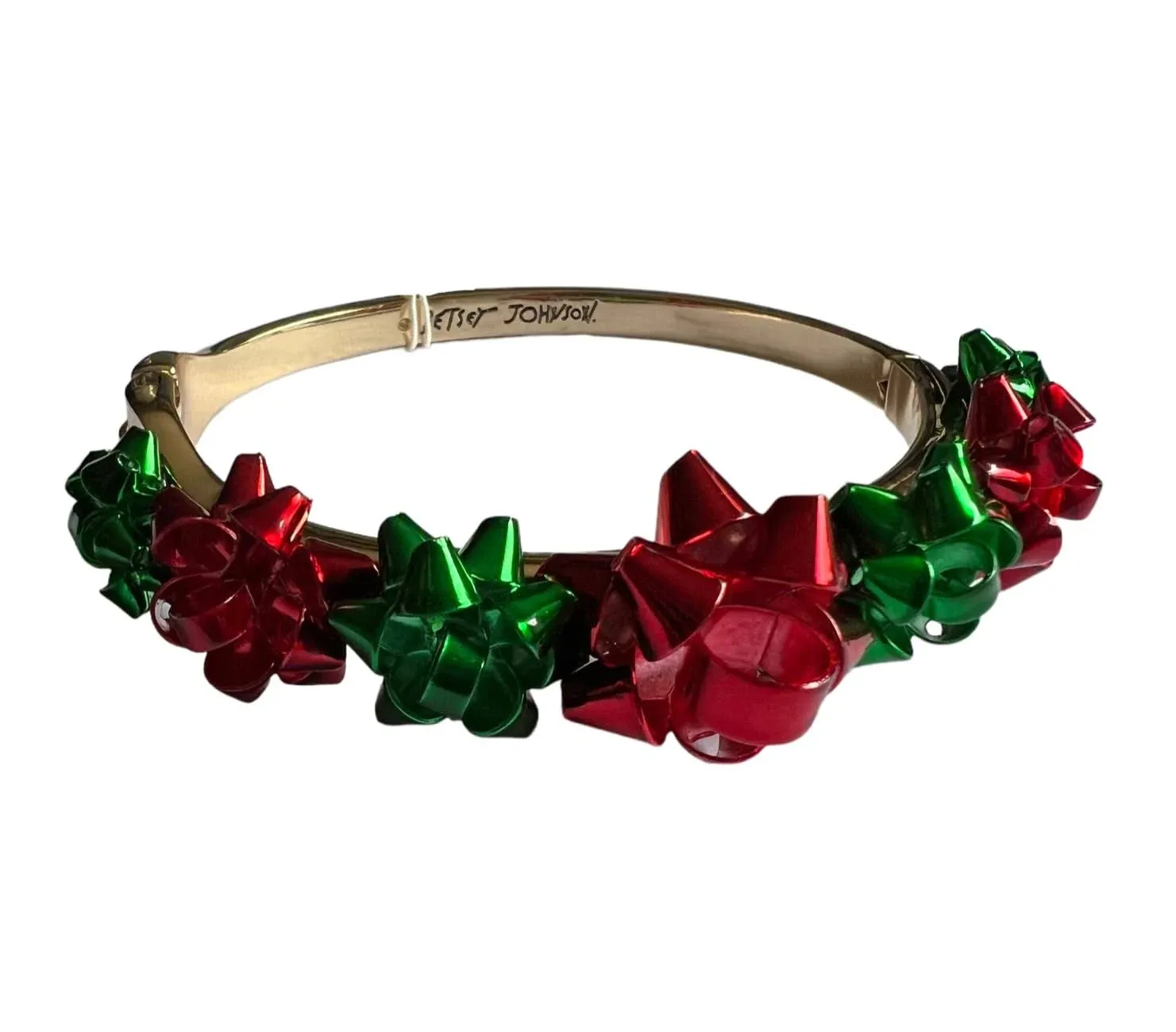 Betsey Johnson Christmas Bows  Bracelet