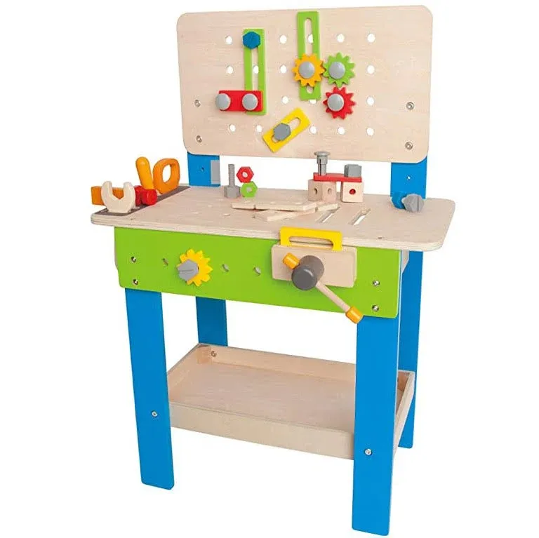 Master Workbench by Hape | Award Winning Kid's Wooden Tool Bench Toy Pretend Play ...