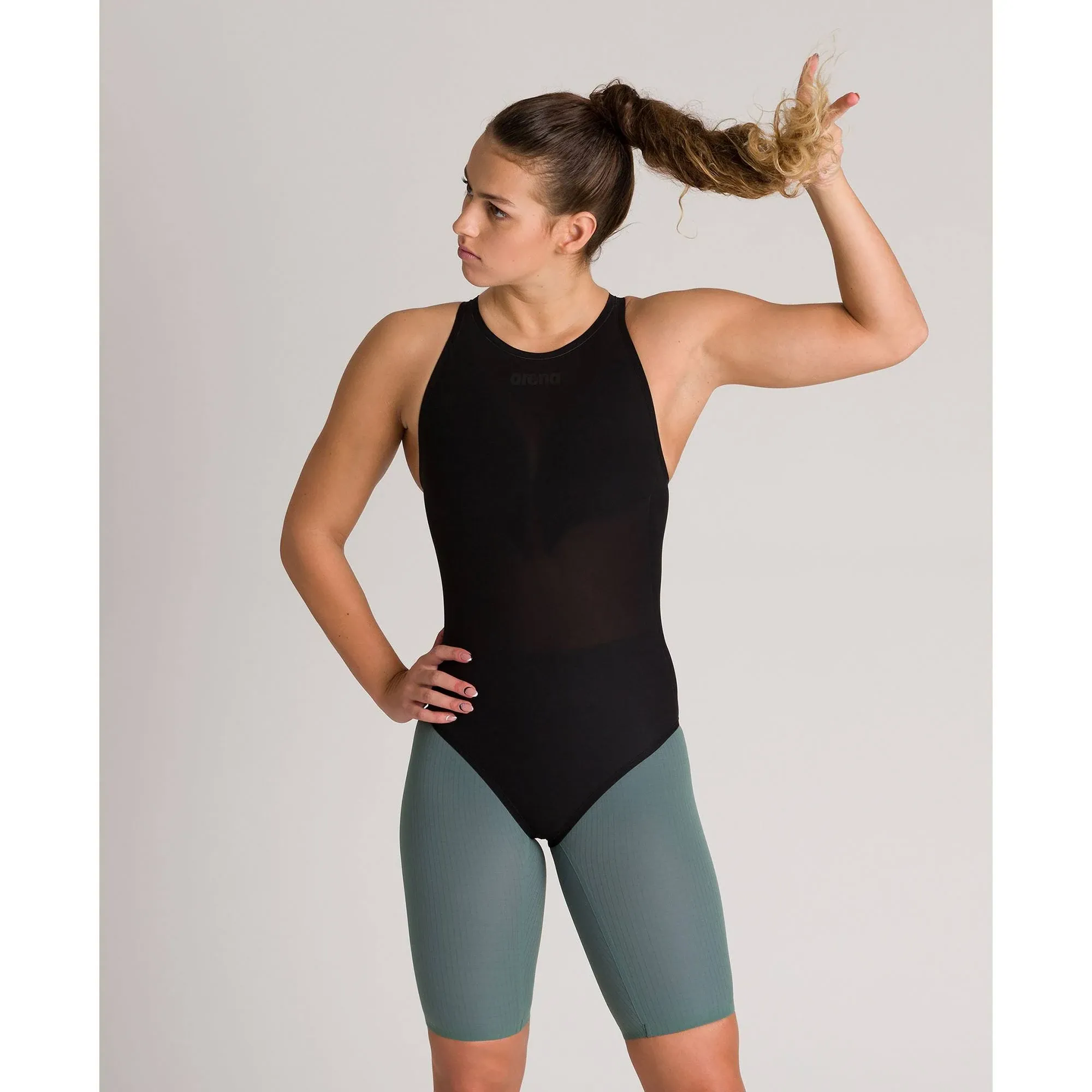 Arena Powerskin Carbon Duo Top - Open Back Black 24