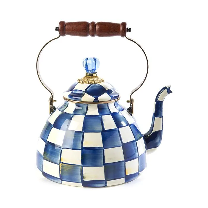 MacKenzie-Childs Royal Check Tea Kettle