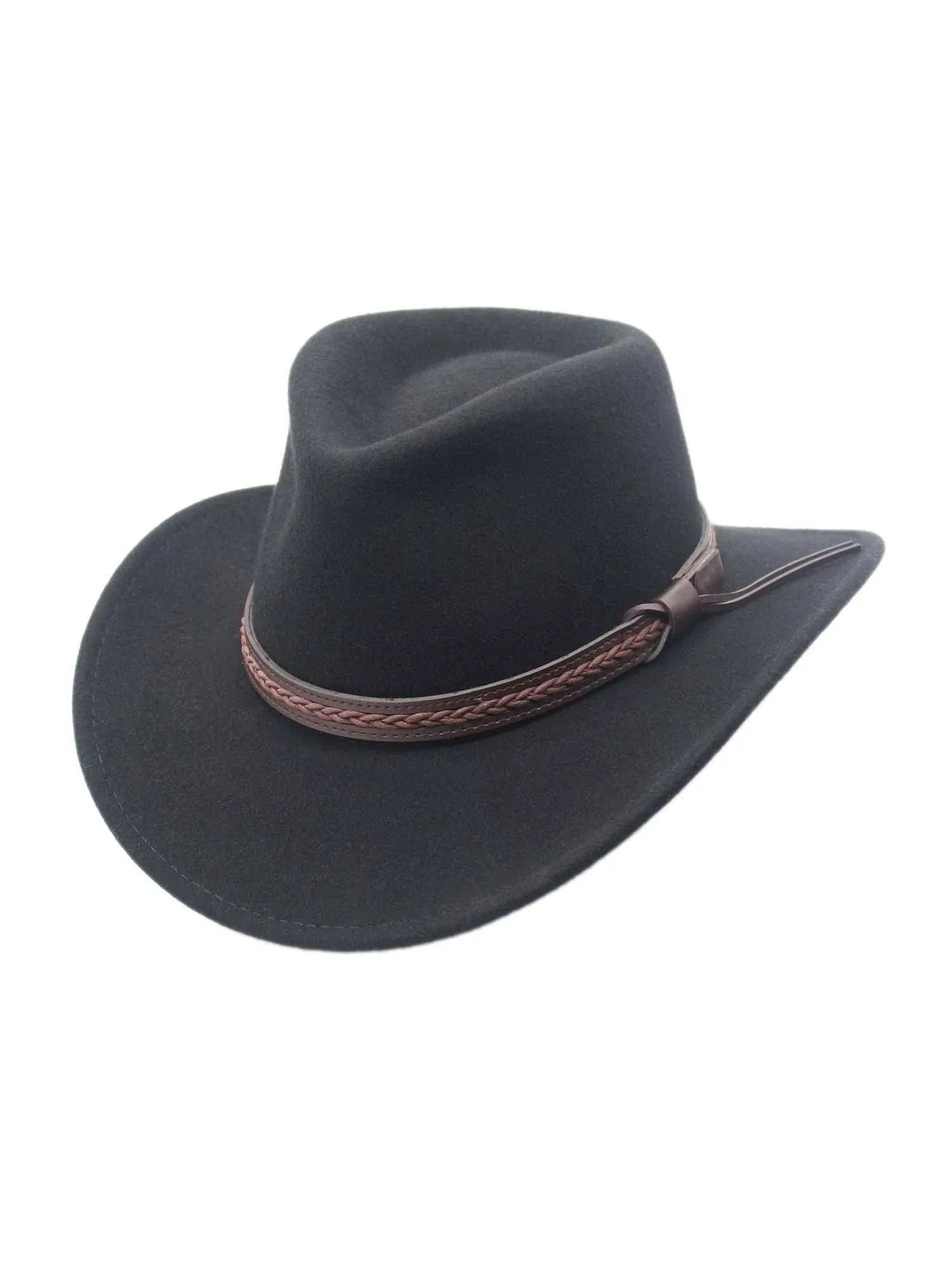 Sturgis Crushable Wool Felt Outback Western Style Cowboy Hat by Silver Canyon