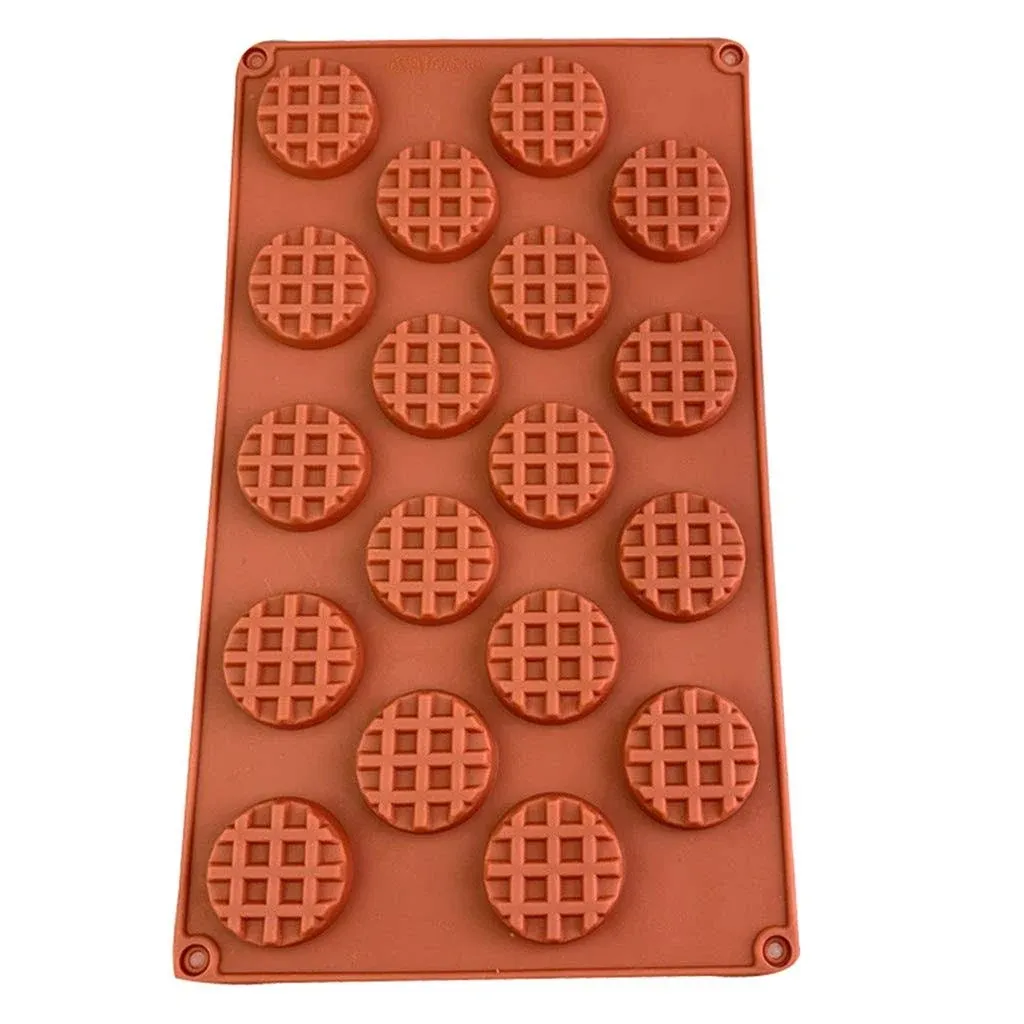 LEHAHA - Baking Mold, 18 Cavity Silicone Waffle Mold Maker Cake Cookie Chocolate ...