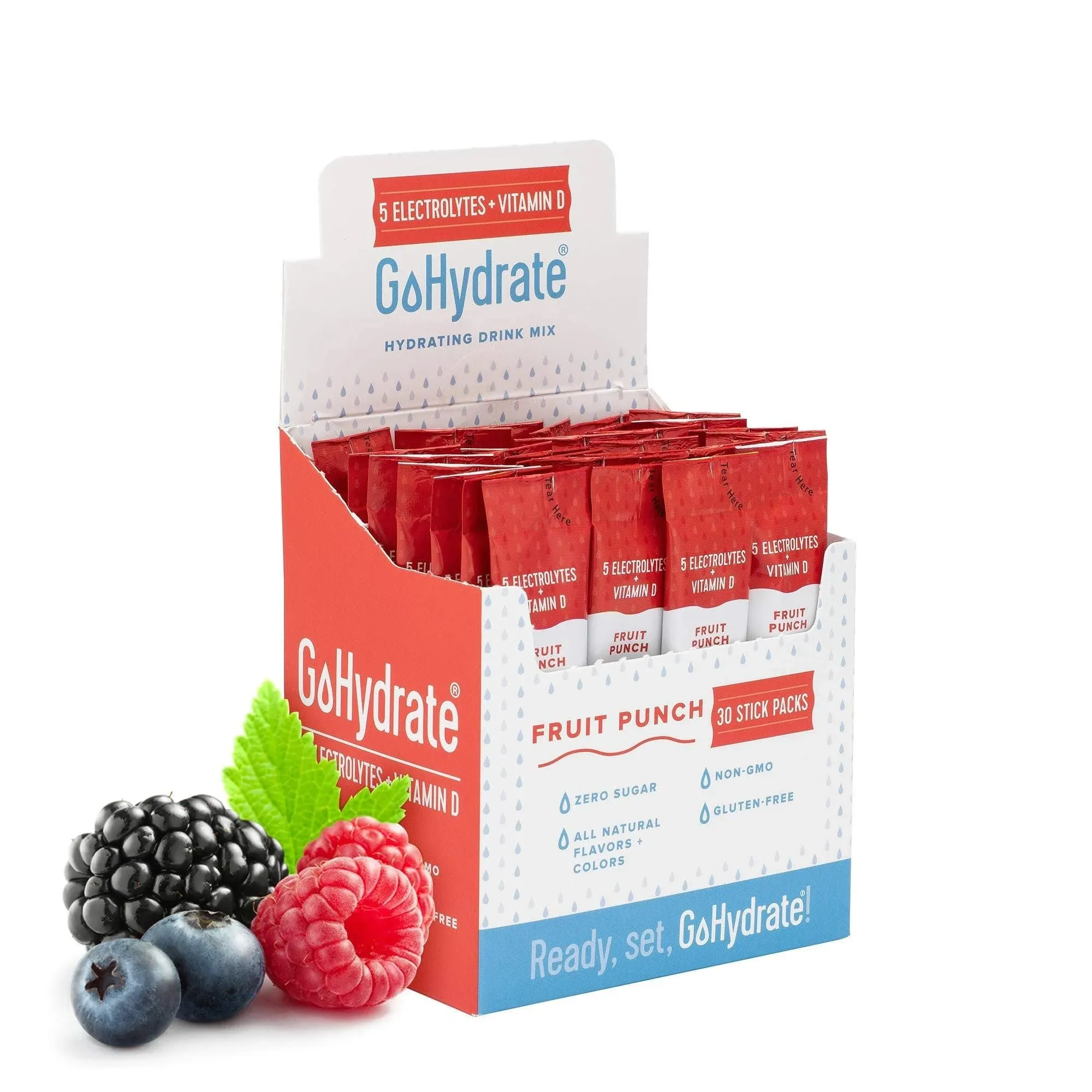 GoHydrate Electrolyte Drink Mix - A Naturally Flavored Sugar Free Hydration ...