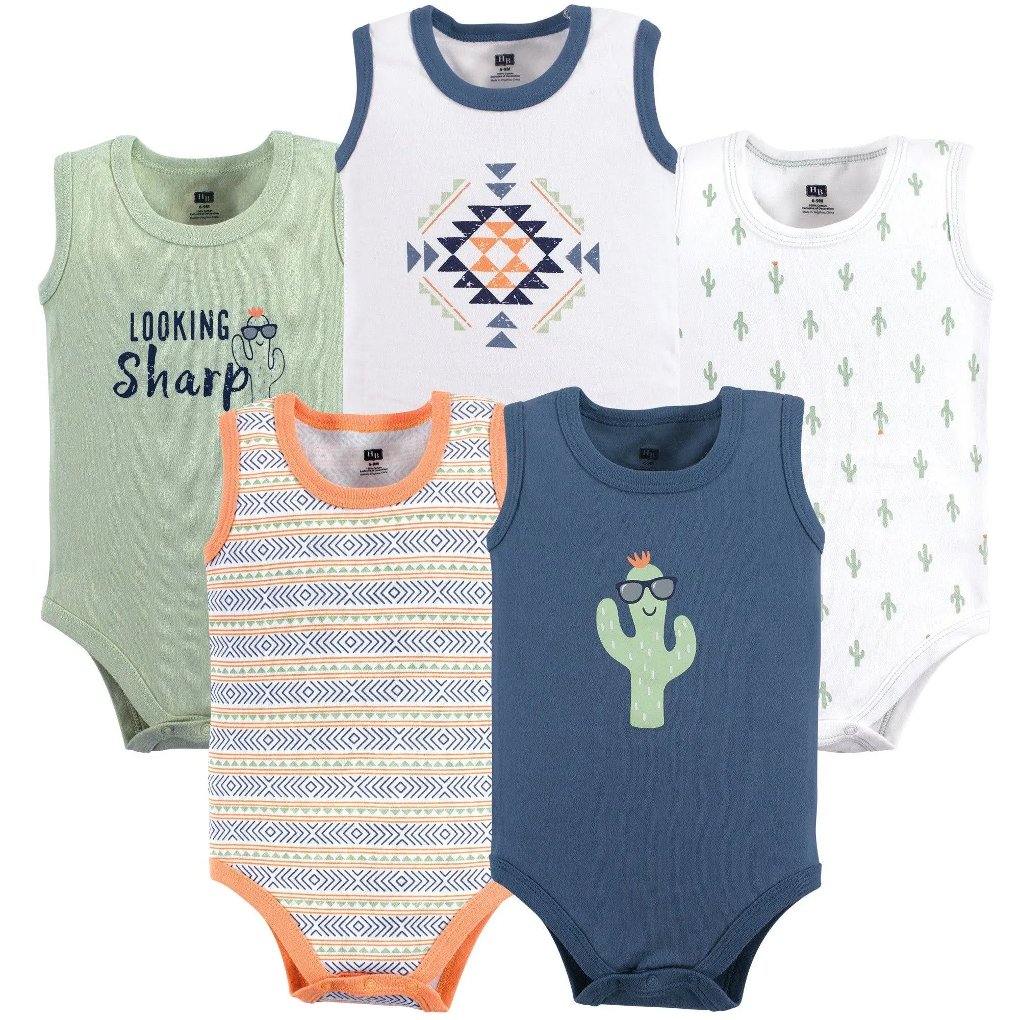 Hudson Baby Cotton Sleeveless Bodysuits Cactus / 18-24 Months