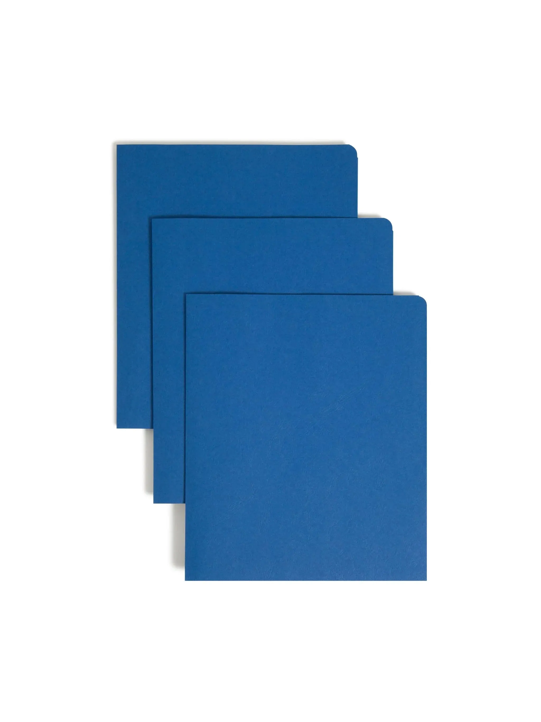 Smead Two-Pocket Folder, Textured Paper, Dark Blue, 25/Box (SMD87854)