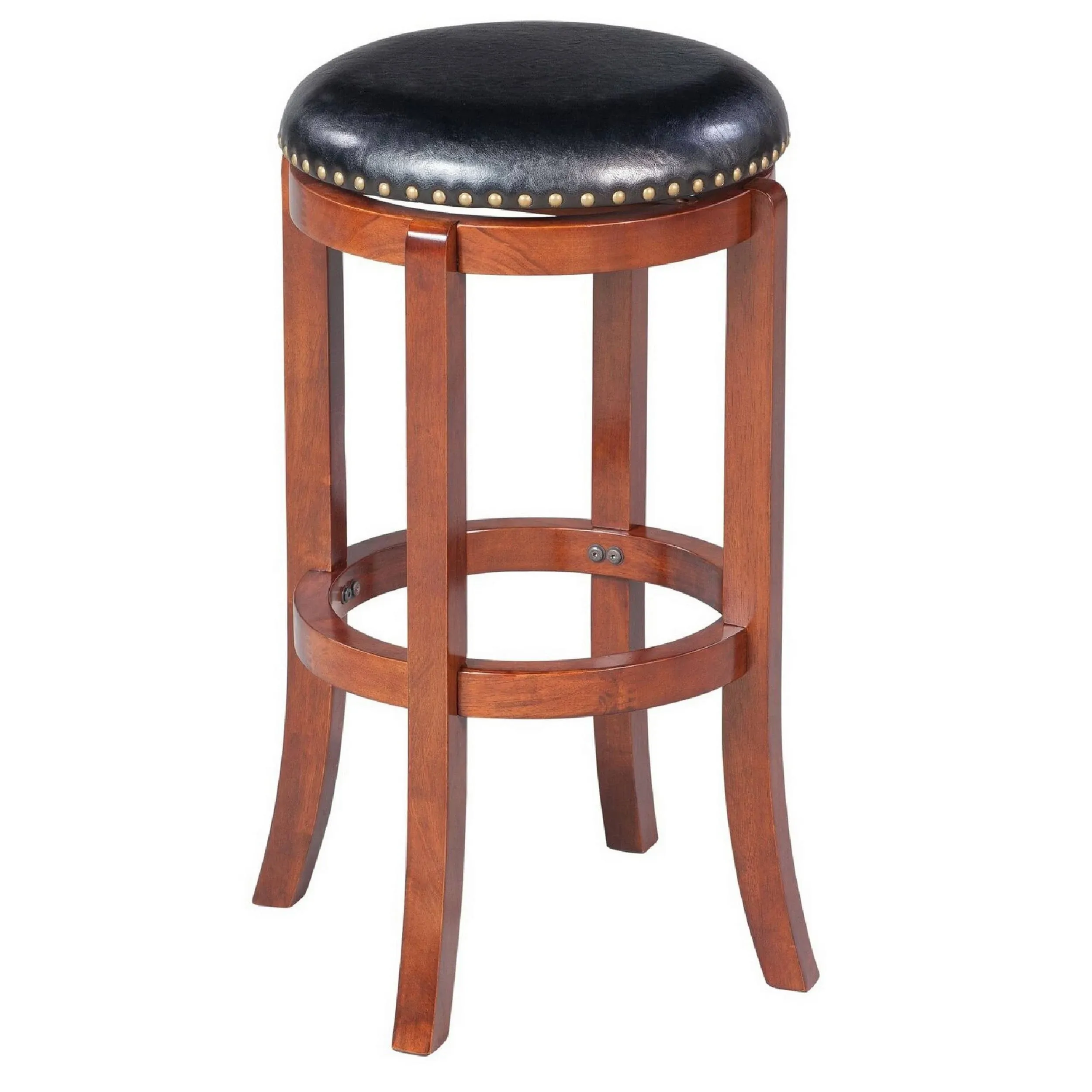 Boraam Cordova Bar Height Backless Swivel Kitchen Bar Stool - Cherry