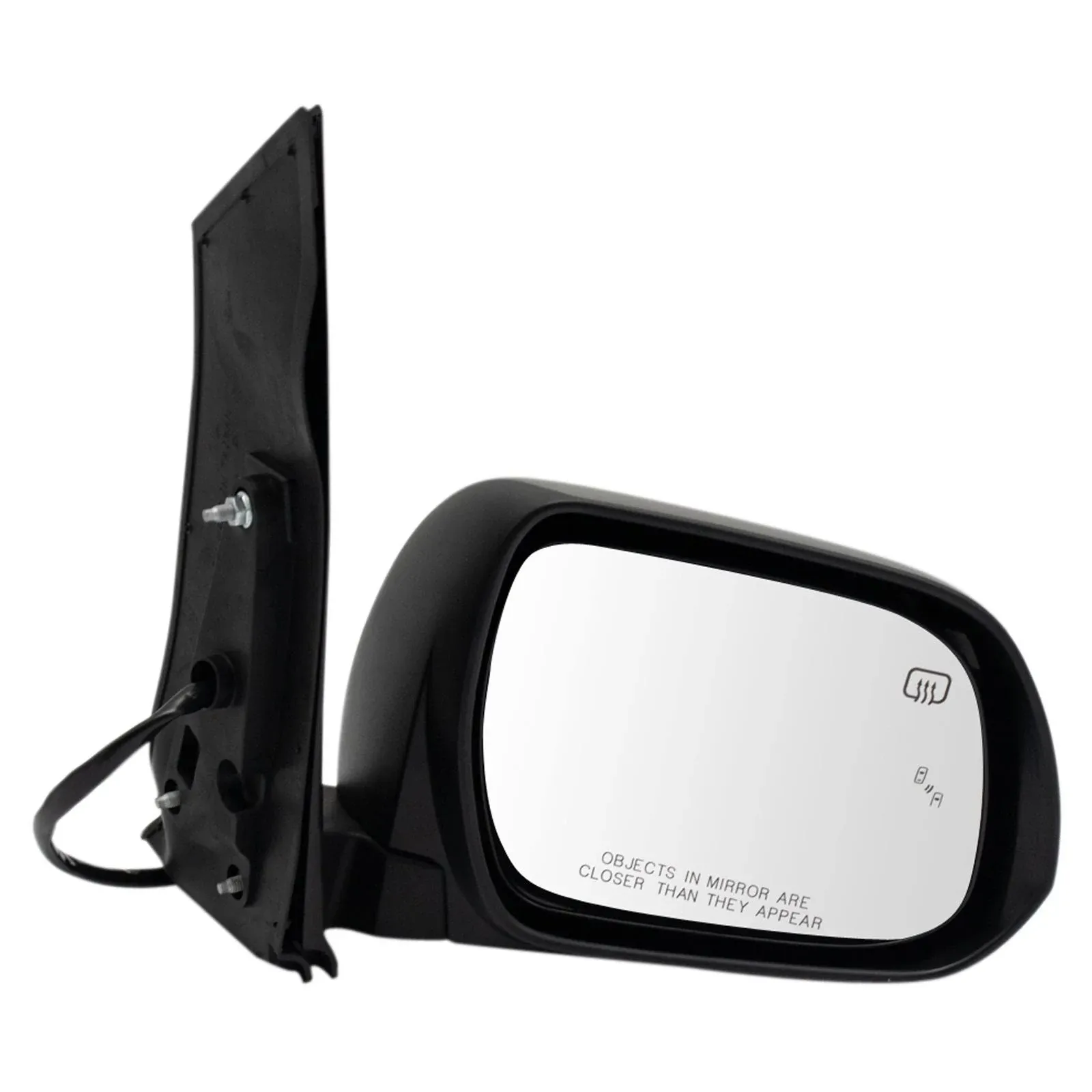 TRQ Mirror Power Heated Black Blind Spot Passenger Side RH for Toyota Sienna