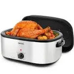 Aroma 22 Qt. Electric Roaster Oven with Self-Basting Lid