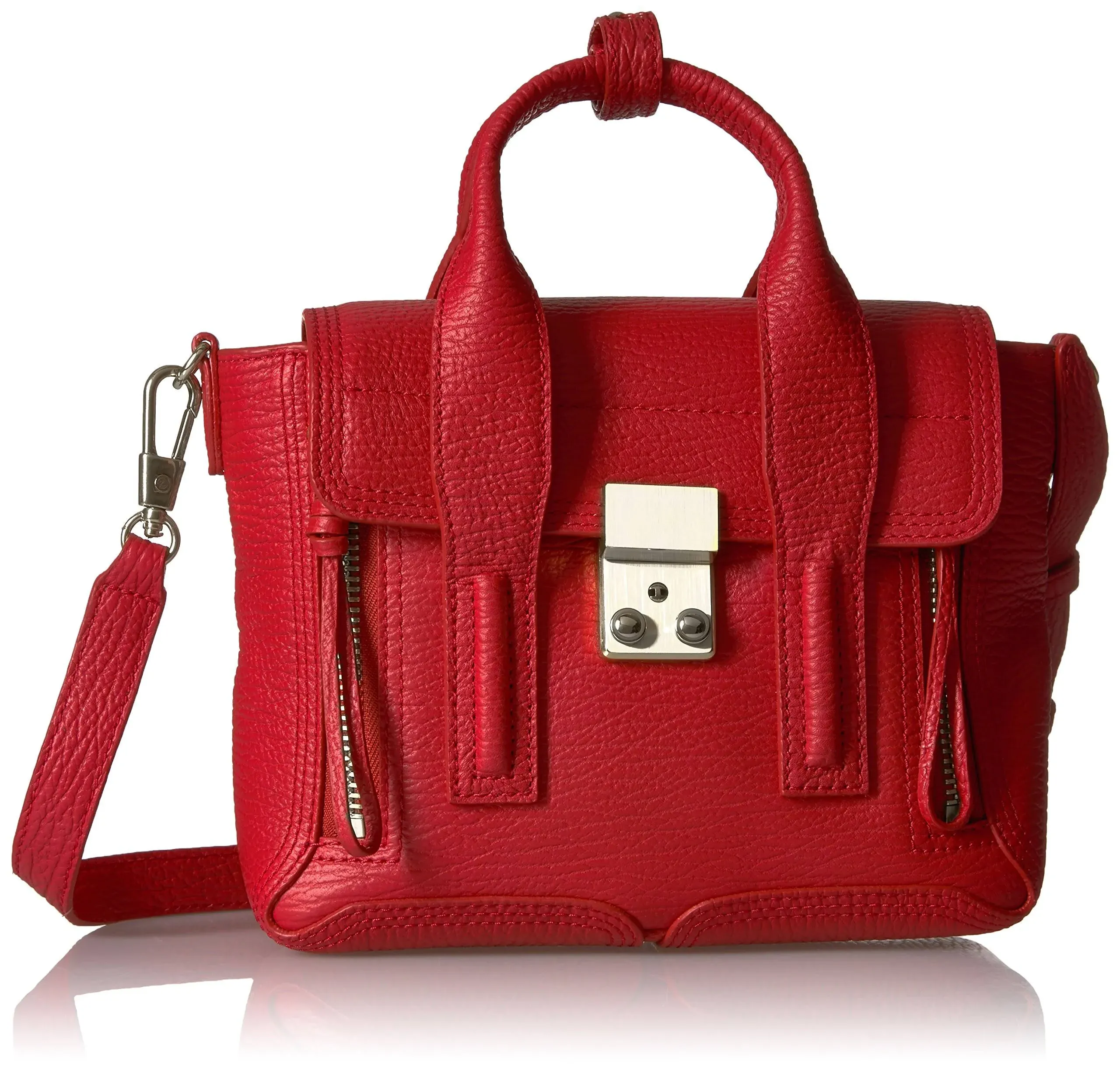 3.1 Phillip Lim | 3.1 Phillip Lim Pashli Mini Satchel , red-nickel , One Size | Realry