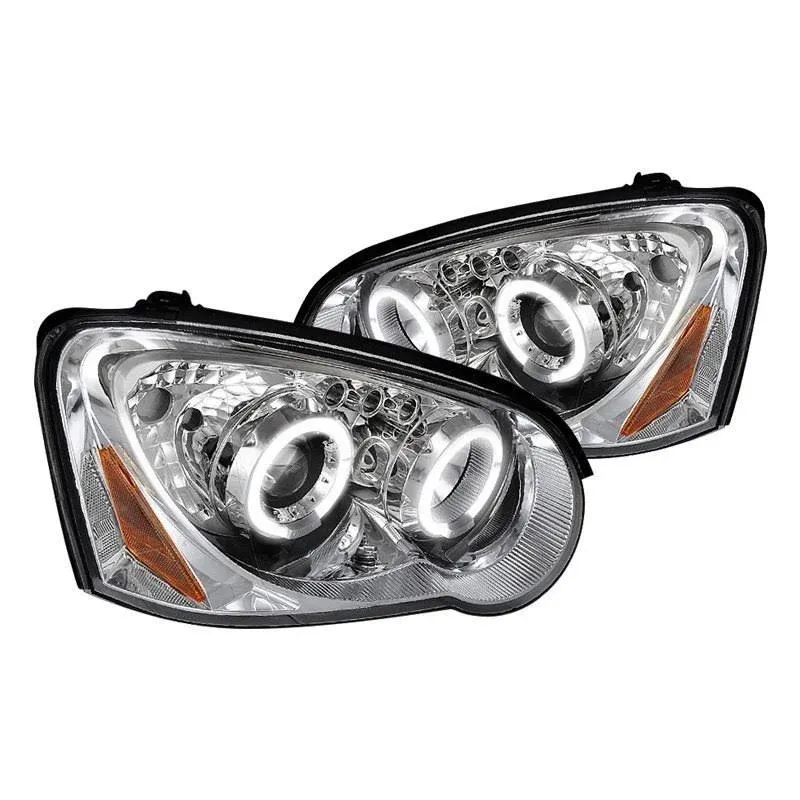 Spec-D 04-05 Subaru Impreza Halo Projector HeadLights -Chrome