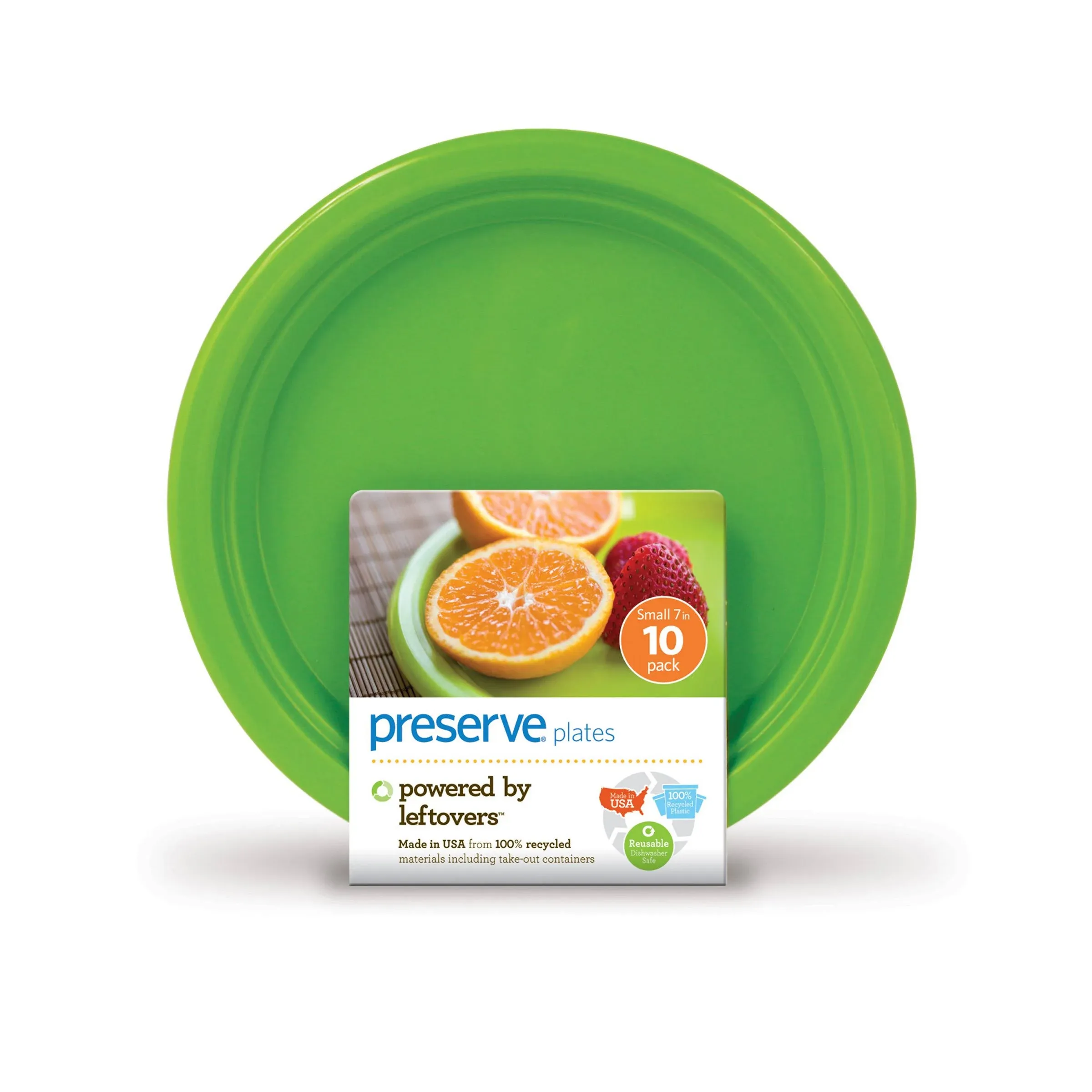 Preserve On the Go Small Plates Kitchen Supplies, Apple Green