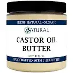 Zatural Castor Body Butter-Castor Oil-Raw Shea Butter-Moisturizing-Skin-Hair-Body