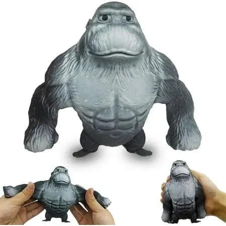 Novelty Black Squishy Monkey Stretch Gorilla,Fun Monkey Toys for Kids and Adults,Gorilla Figure Toys for Release Anxiety and Stress,Stretchy Monkey Toy Gift for Birthday,Office,Christmas