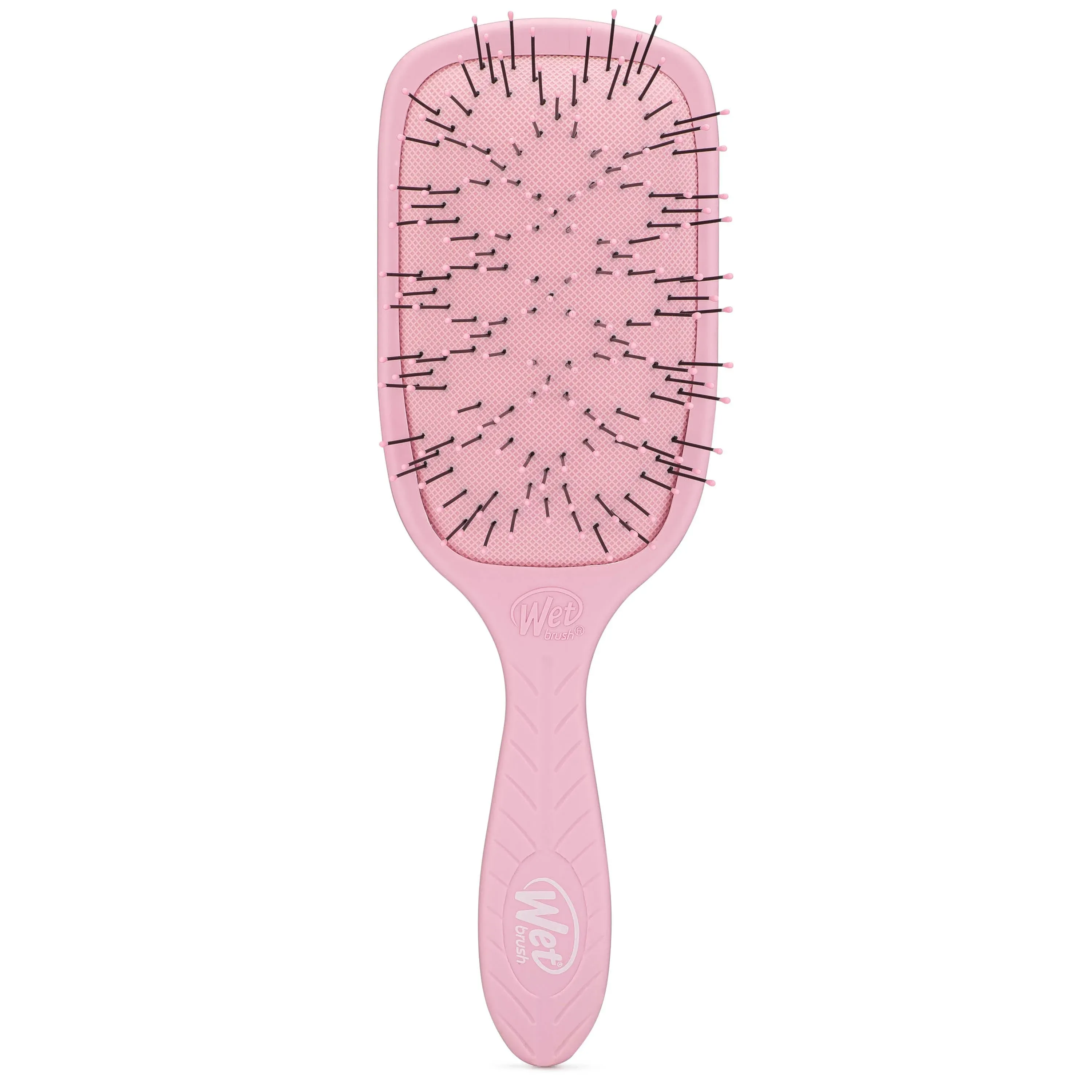 Wet Brush Go Green Thick Hair Paddle Detangling Brush, Pink - Ultra-Soft IntelliFlex Bristles With AquaVent - Gently Loosens Knots While Minimizing Pain - Curly, Coarse, Long, Wet & Dry Hair