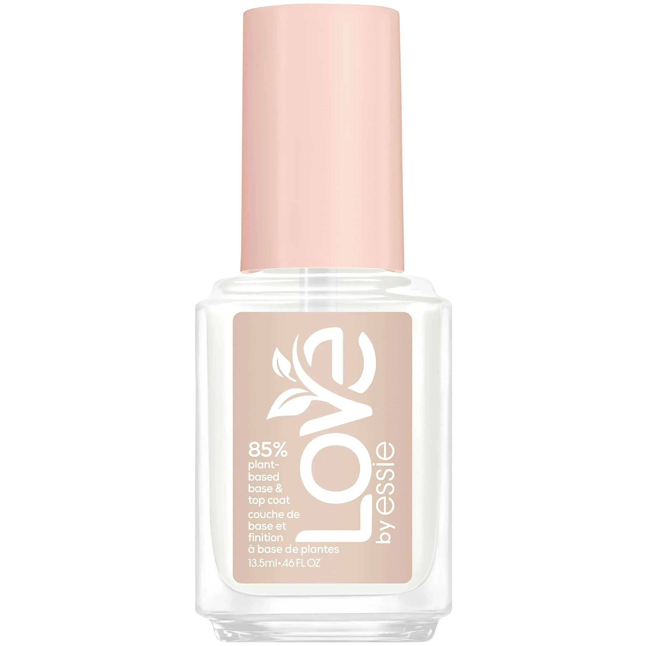 Love by Essie Salon-Quality Plant-Based Vegan Nail Polish - Base and Top Coat - 0.46 fl oz