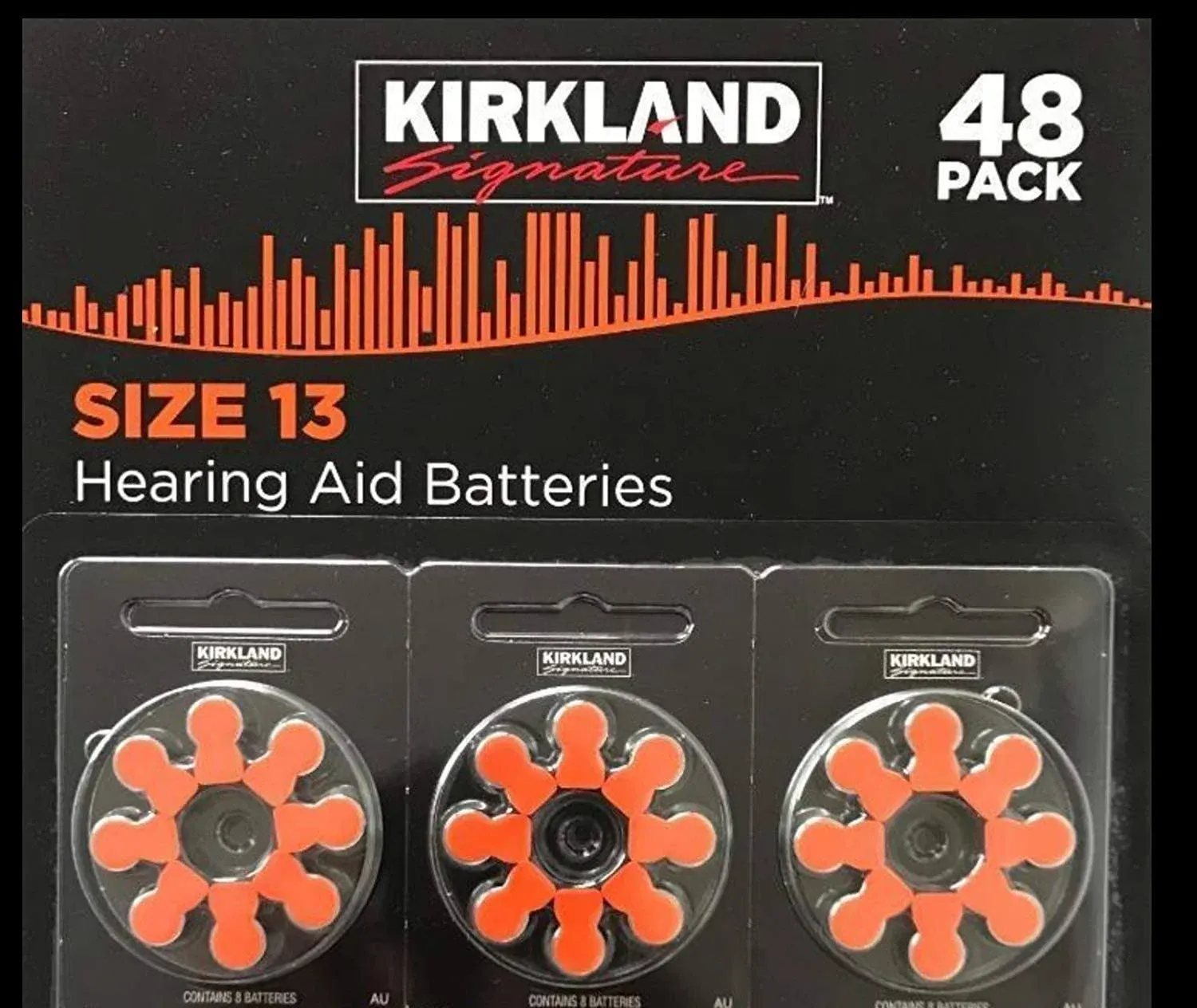 48ct Kirkland Signature Hearing Aid Batteries #13 Zinc Air Long Lasting NEW!