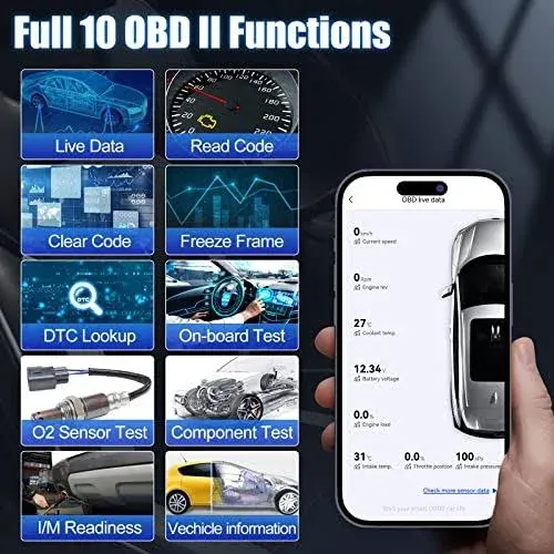 xTool AD20 Pro Wireless OBD2 Scanner for iPhone & Android 2023 Newest OBD2 ...