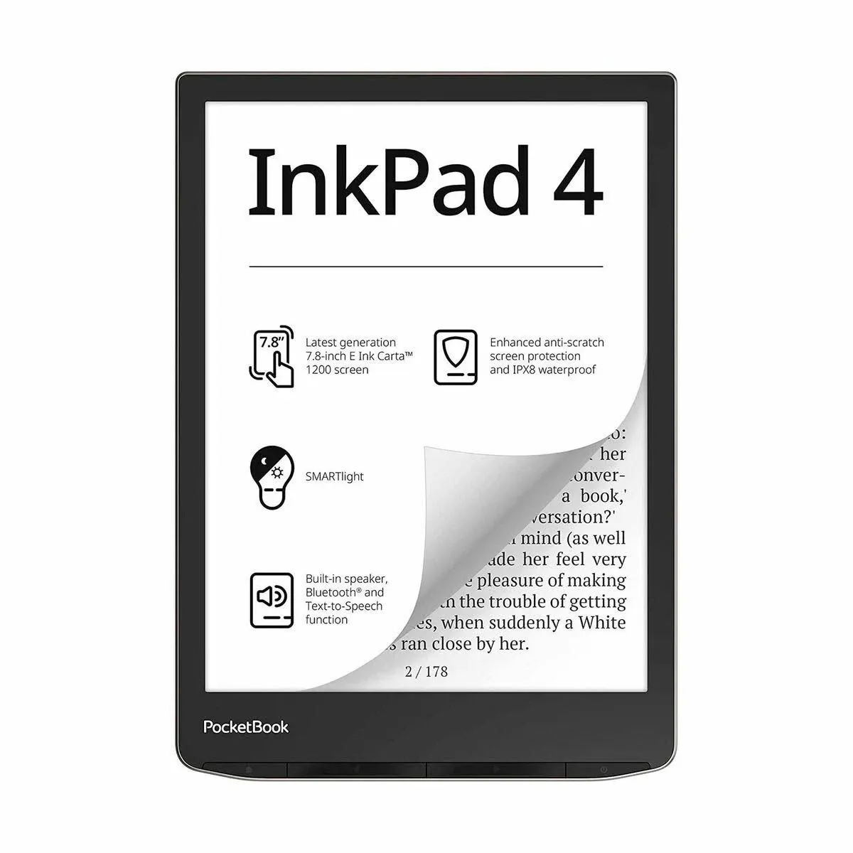 Pocketbook InkPad 4 19,8 cm (7.8&#034;) E Ink Carta 1404 x 1872 PB743G-U-WW