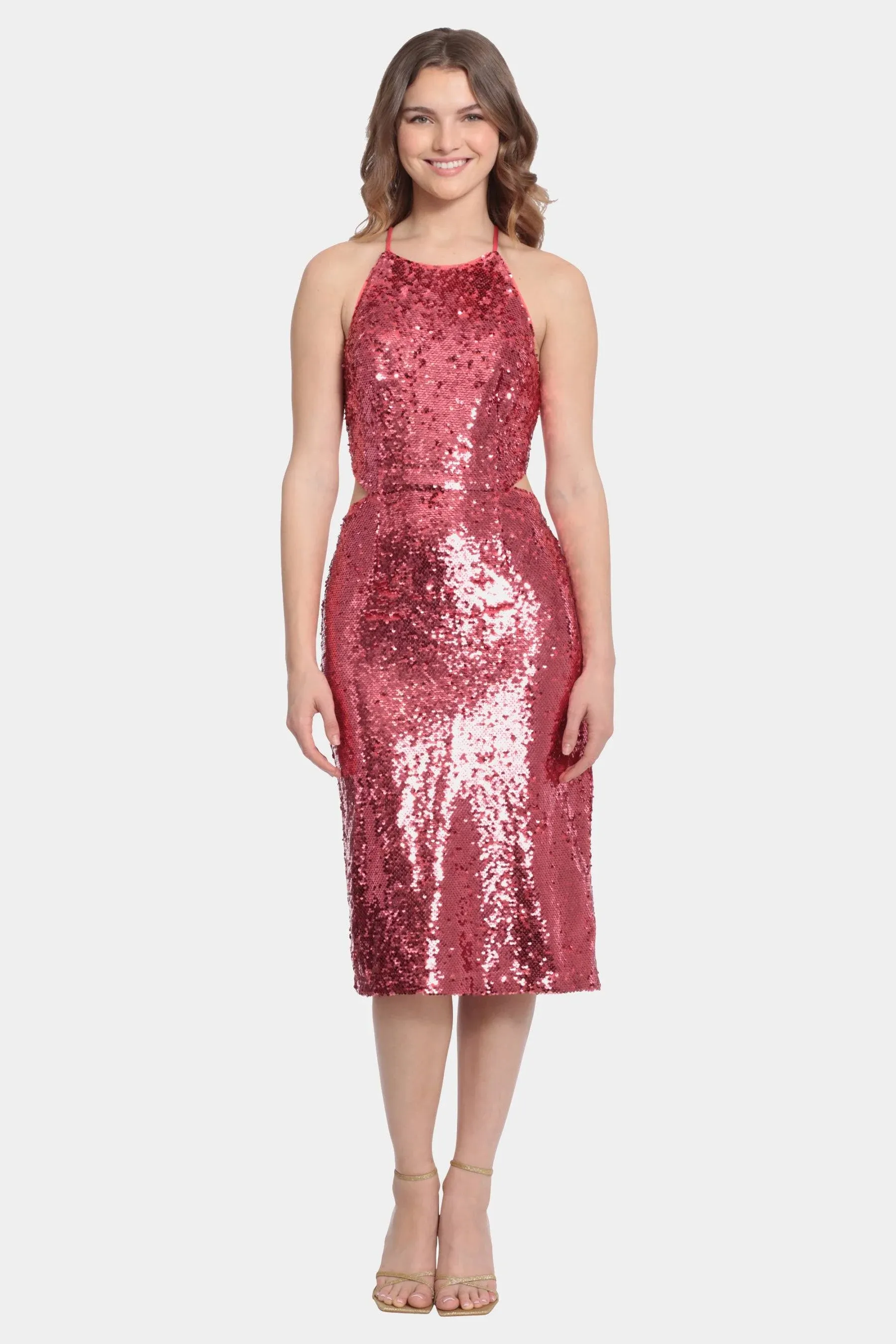 Donna Morgan Women's Sequin Midi Dress