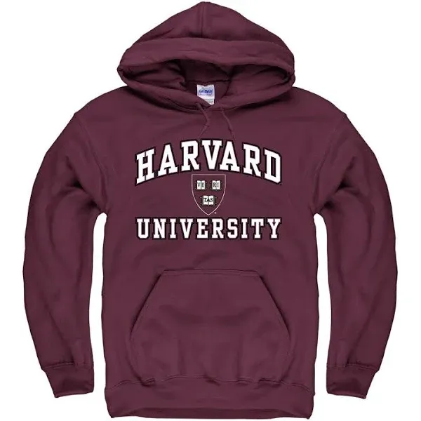 Shop College Wear Harvard University Men's Hoodie Sweatshirt-Maroon