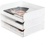 3 Tiers Stackable A4 paper Trays, Office Desk File holder, Tidy File Document...