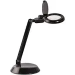 OttLite - Space-Saving LED Magnifier Desk Lamp - Black