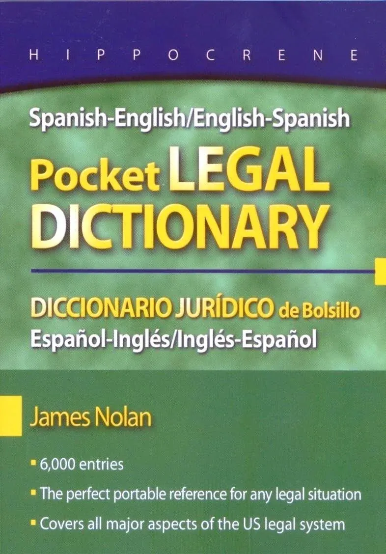 Spanish-English/English-Spanish Pocket Legal Dictionary/Diccionario Juridico de Bolsillo Espanol-Ingles/Ingles-Espanol (Paperback)