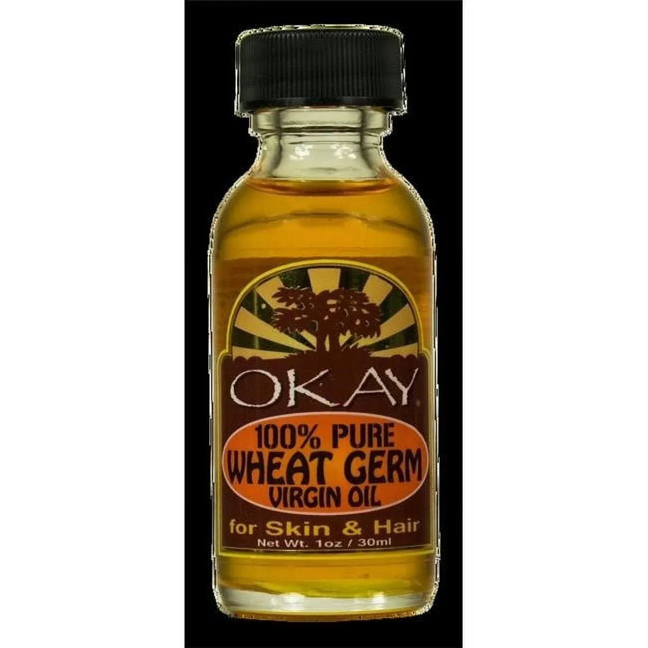 Okay 100% Pure Wheat Germ Virgin Oil for Hair and Skin, 1 oz