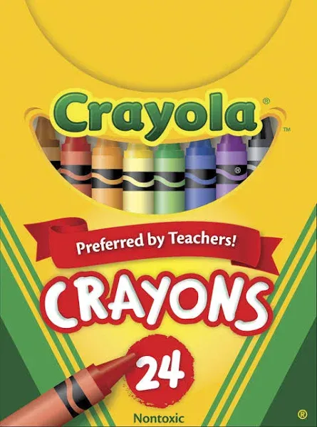 Crayola Assorted Color Crayon Set, 24-Count Box