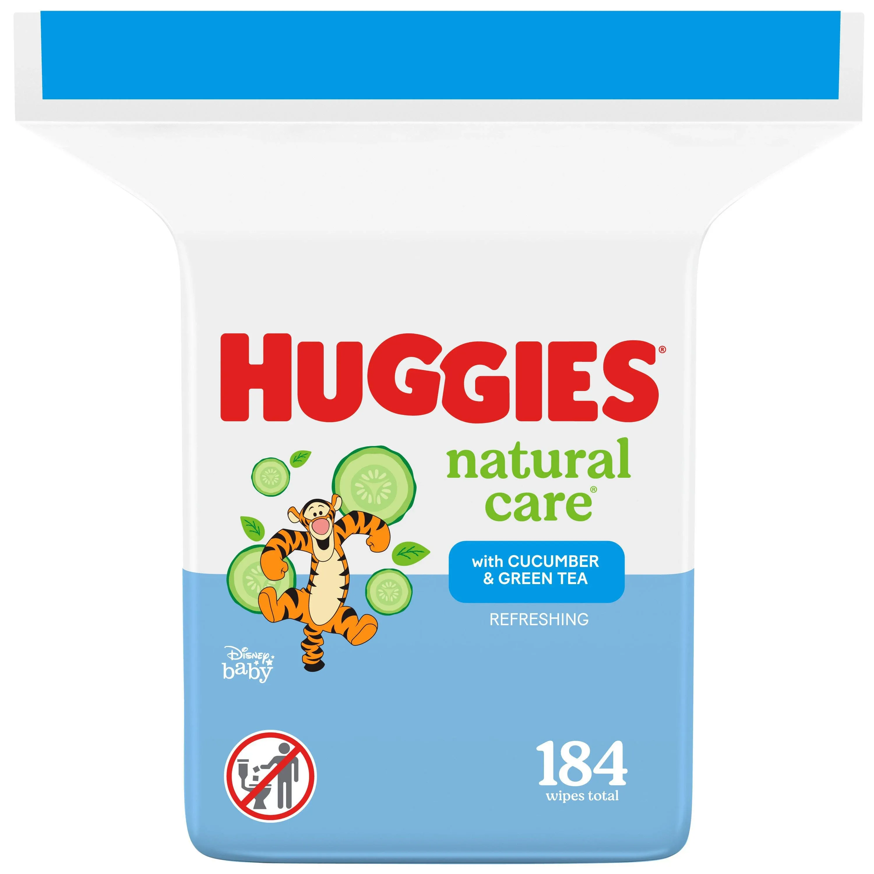 Huggies Natural Care Wipes, with Cucumber & Green Tea - 10 - 56 wipe packs [560 wipes]