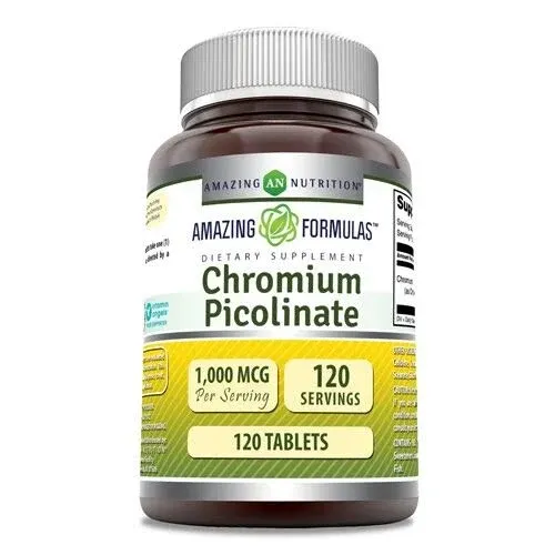 Amazing Formulas Chromium Picolinate 1000mcg Tablets Supplement