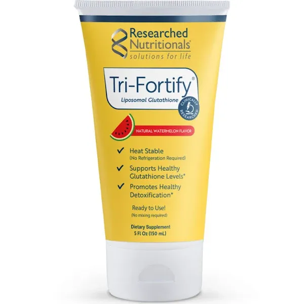 Researched Nutritionals - Tri-Fortify Liposomal Glutathione, 5 Ounce Tube ...