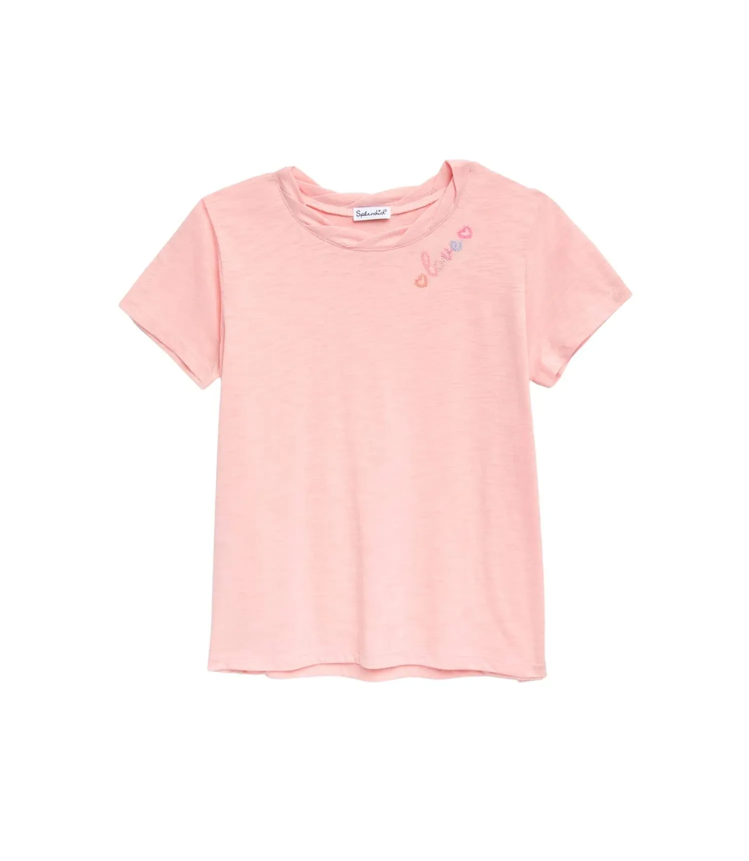 Splendid - Girls Ombre Spray Short Sleeve Tee - Peach Blossom