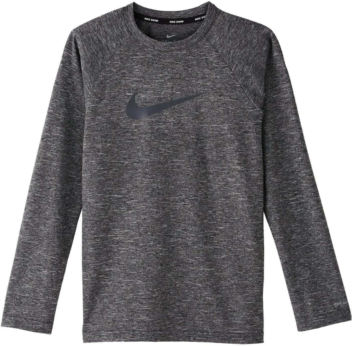 Nike Big Boys' Heather Long Sleeve Hydroguard, Black, Size: Small