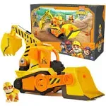 Rubble & Crew, Bark Yard Deluxe Bulldozer Construction Truck Toy with Lights, Sounds & Rubble Action Figure, Kids Toys for Boys & Girls Ages 3+