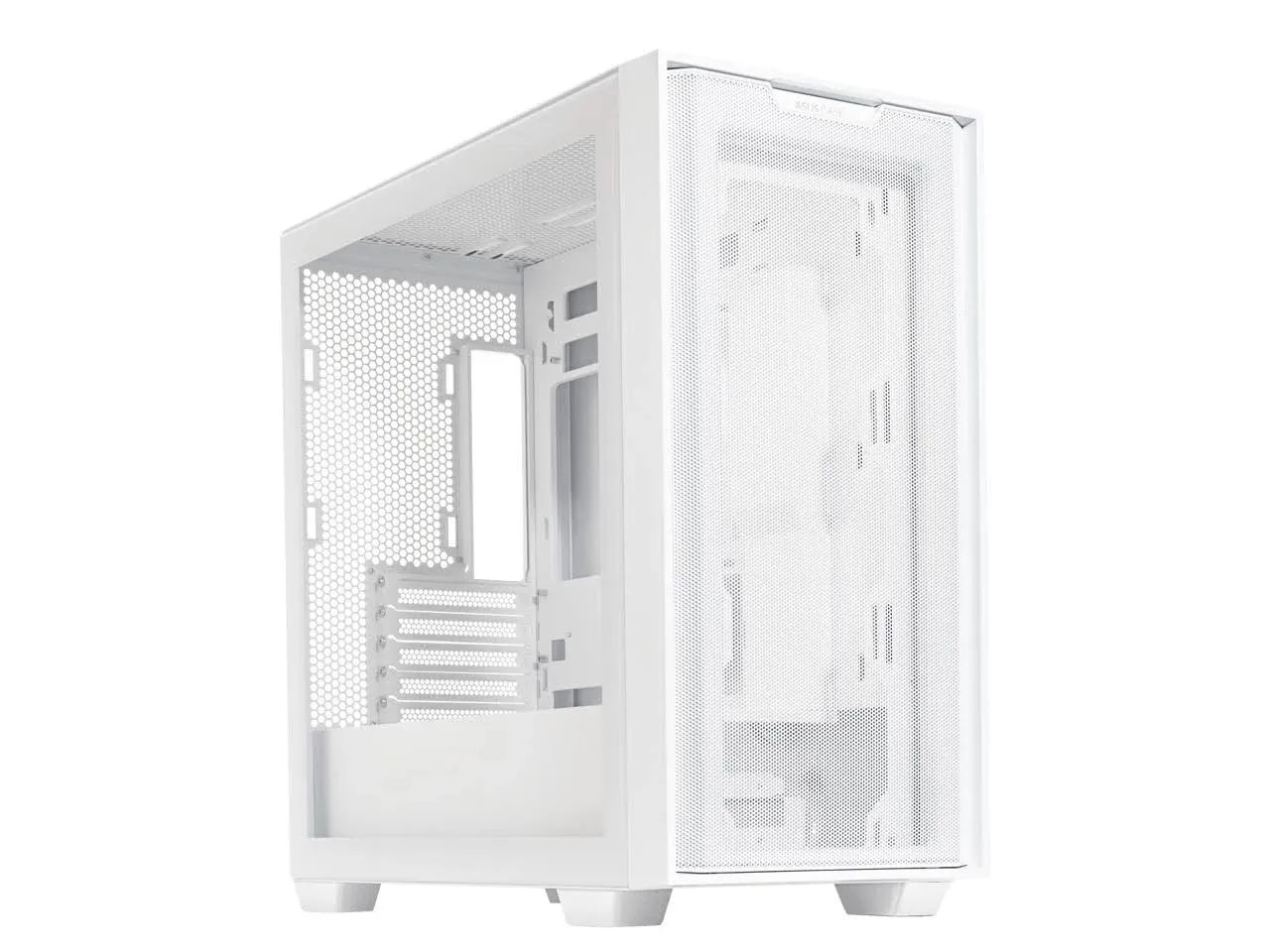 Asus A21/WHT// Micro ATX Computer Case Steel / Plastic / Tempered Glass-White