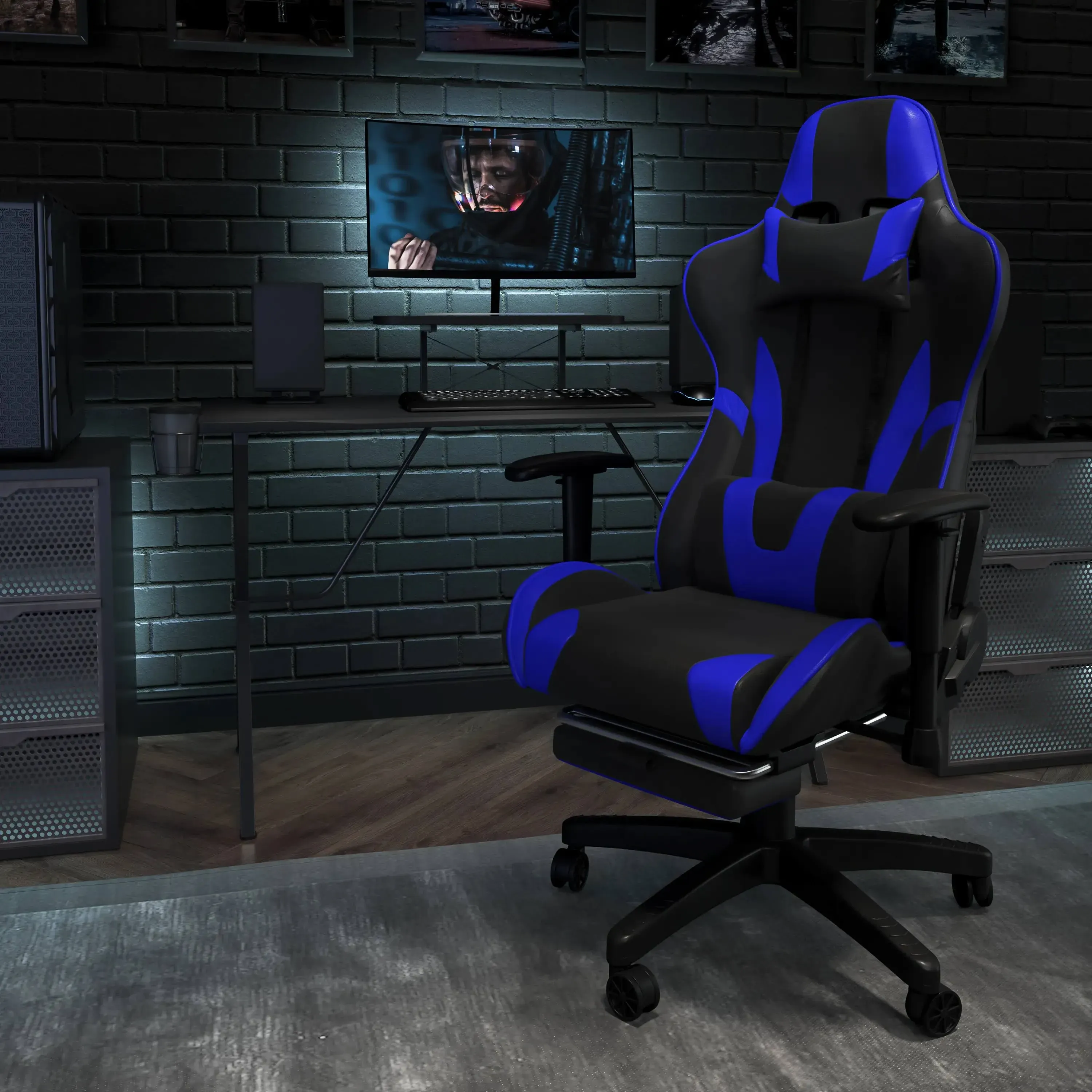 Blue Reclining Gaming Chair - Flash Furniture CH-187230-1-BL-GG