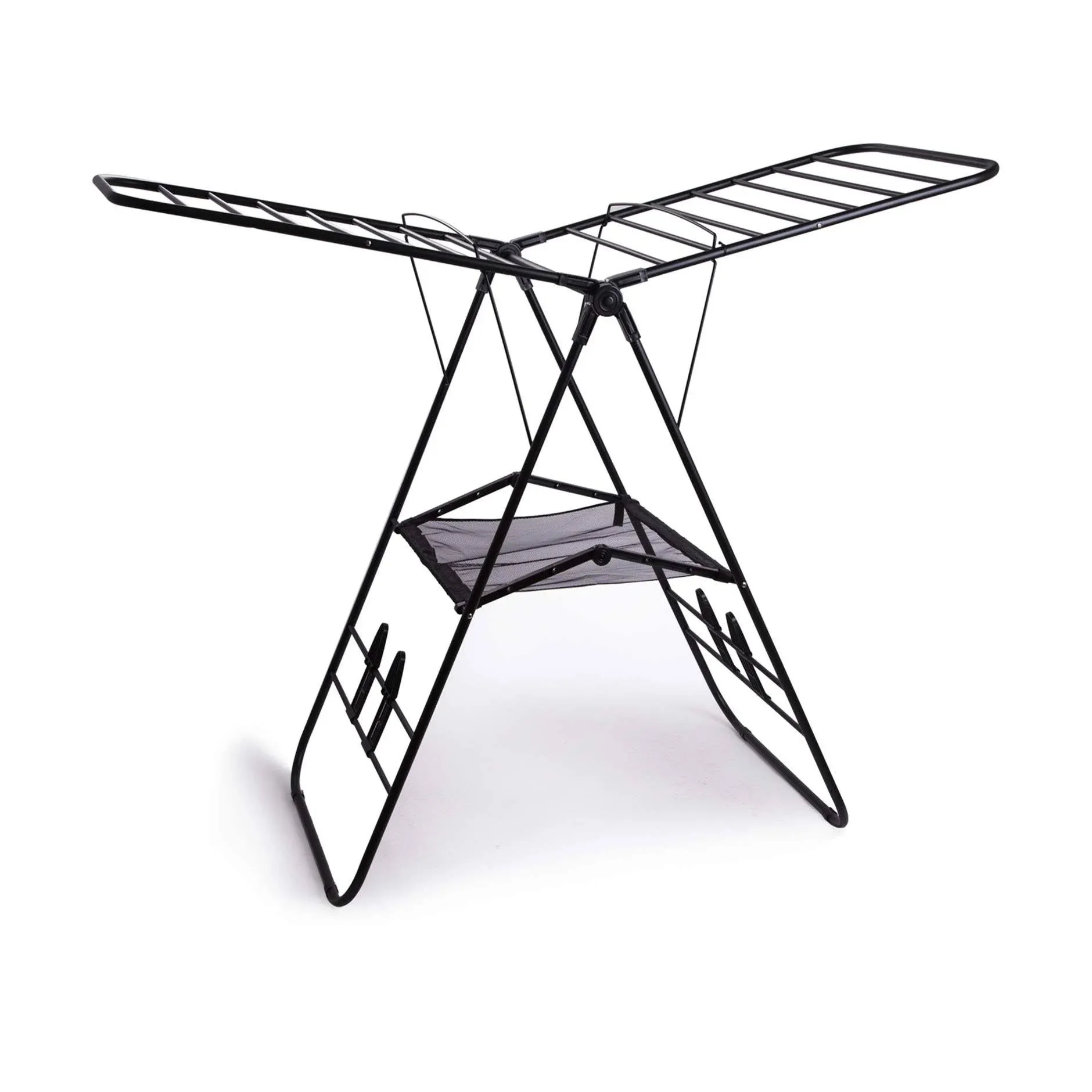 BINO Gullwing Steel Drying Rack Foldable Sturdy and Collapsible Laundry Solut...