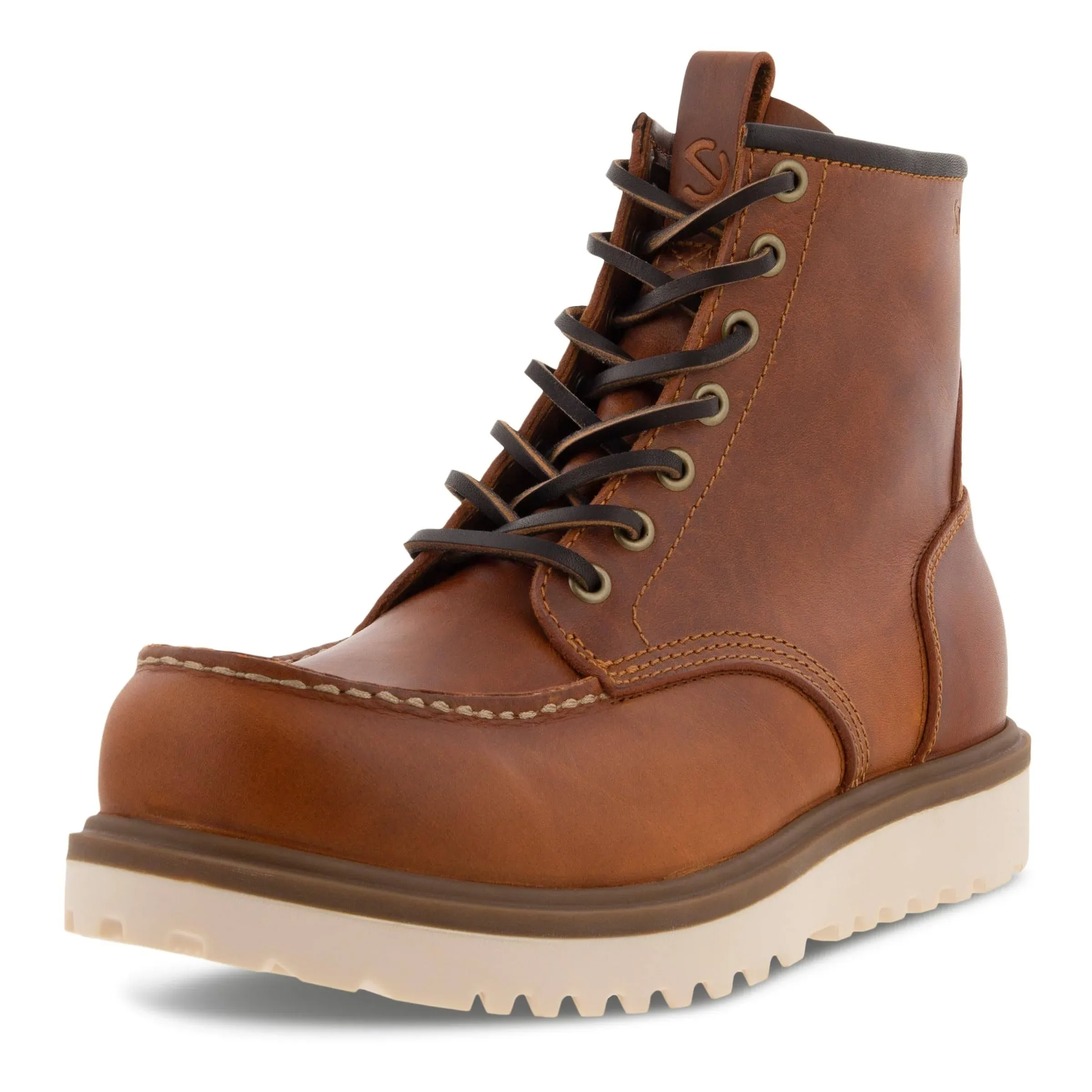 ECCO Men's Staker Moc Toe Tie Fashion Boot