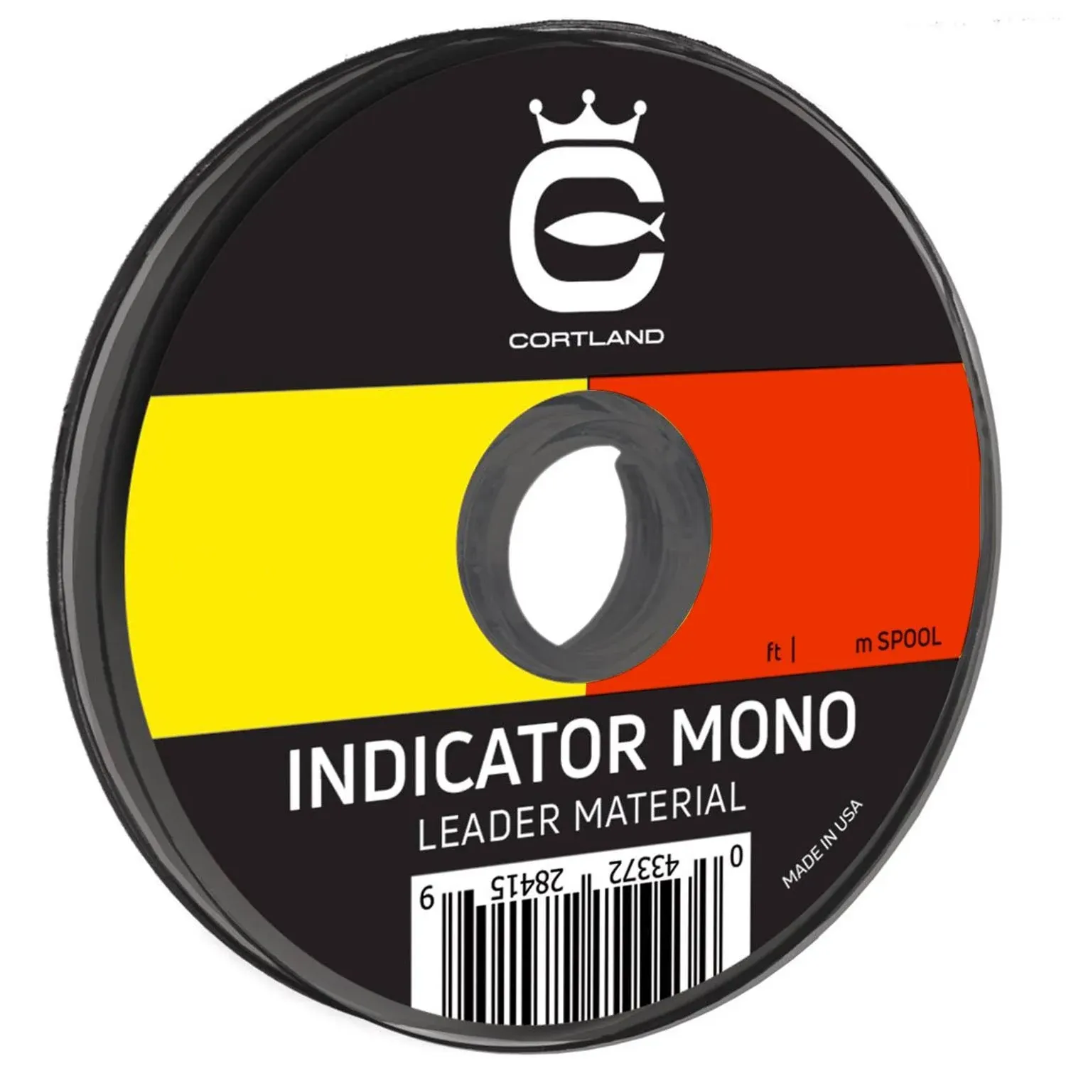 Cortland Indicator Mono Leader Material 12.4 lb Red/Yellow