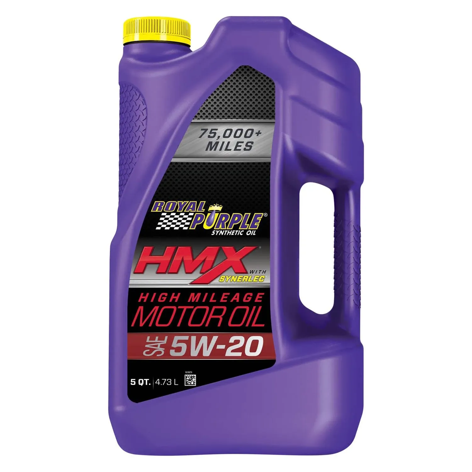 Royal Purple 37518 HMX High Mileage Synthetic Motor Oil 5W20 (3) 5-Quart Bottle