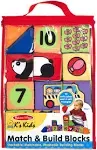 Melissa &amp; Doug Match &amp; Build Soft Blocks. Infant toddler toy - Soft cubes NEW