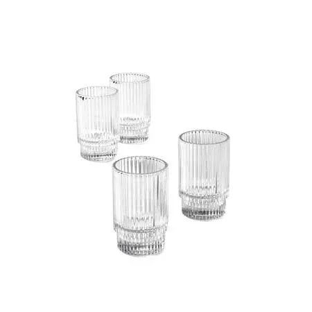 Ribbed Glass Votive Holder, In 2 Colors & Sizes